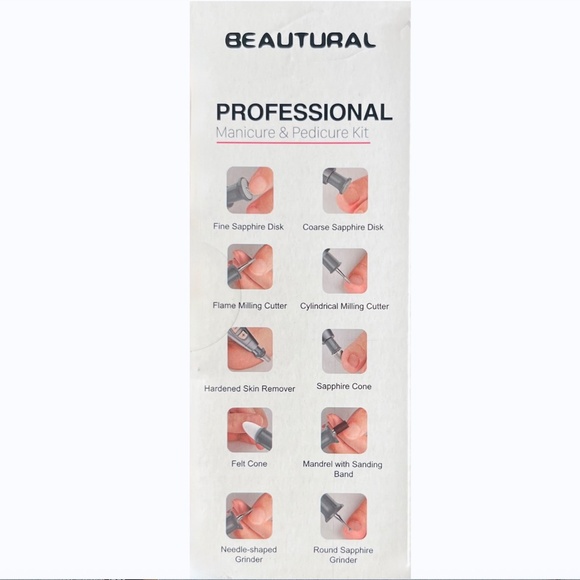 BEAUTURAL Professional Maincure / Pedicure Electric Nail Drill Set - NEW IN BOX - Picture 14 of 14